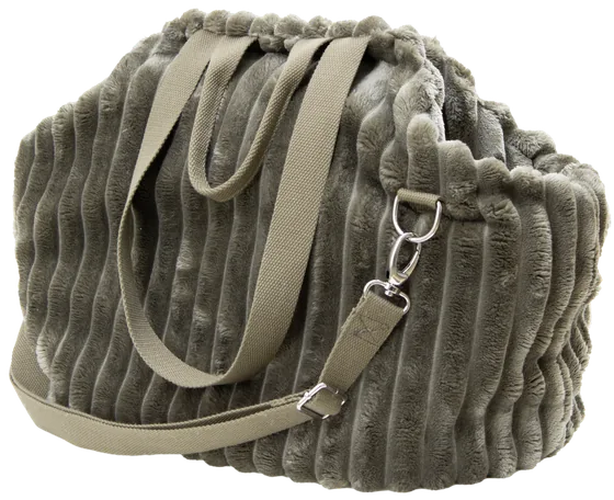 Dafne — Borsa in pelo a righe · diventa trasportino